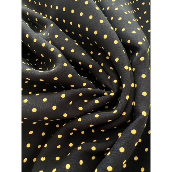 Southern Lady Polka Dot A-Line Maxi Skirt Womens 12 Black Acetate Blend - Picture 4 of 8